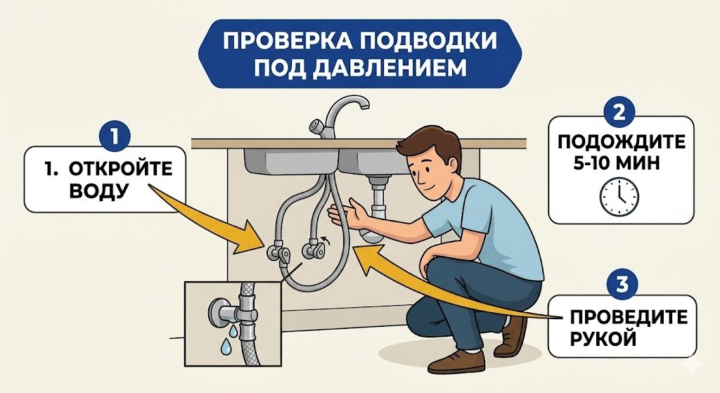 Перекрученные гибкие подводки и отсутствие проверки — частые причины протечек