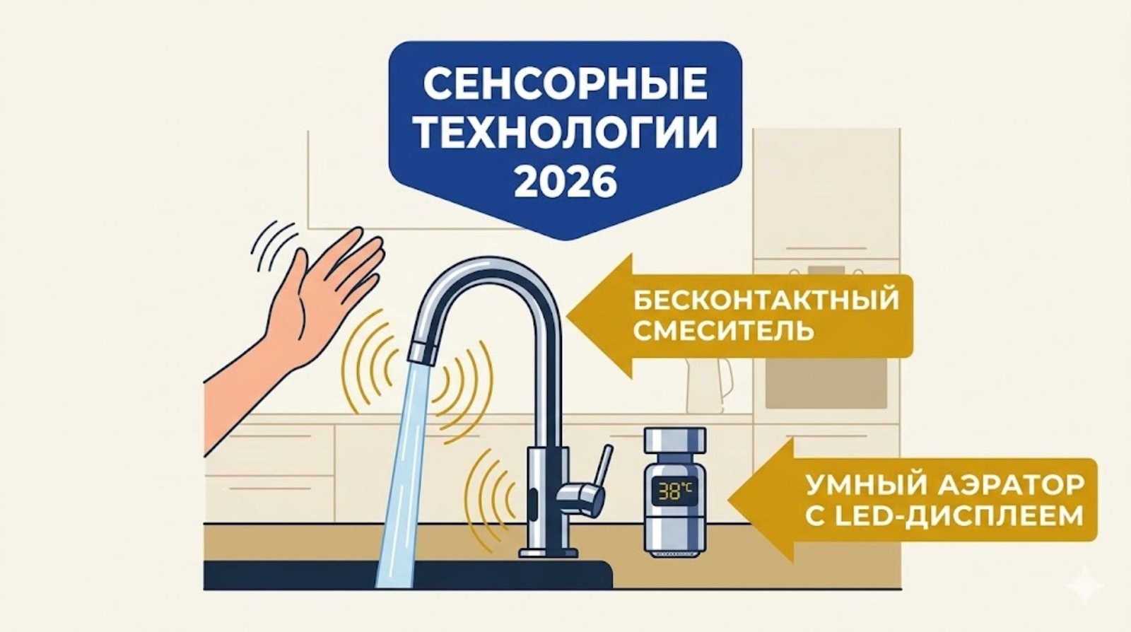 Сенсорный смеситель и аэратор нового поколения