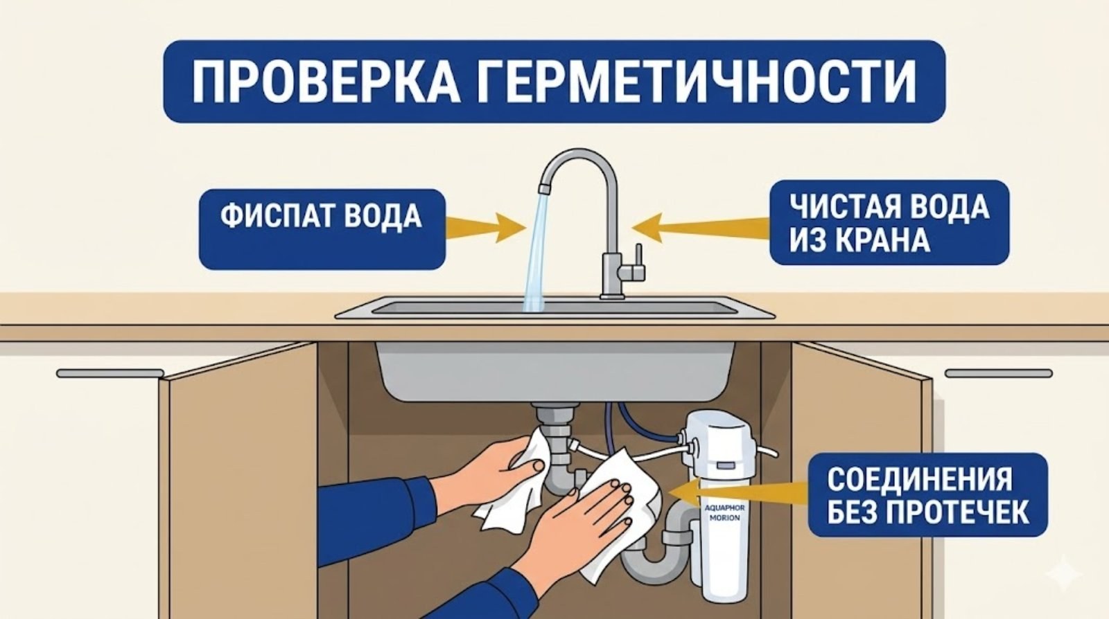 Частые ошибки при подключении смесителя для фильтра