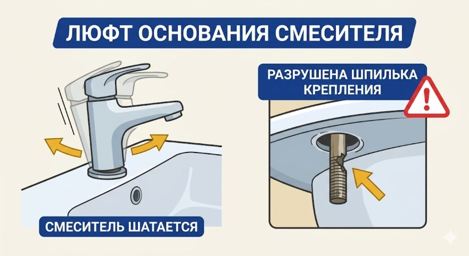 Признаки критического износа смесителя — коррозия корпуса, повторные поломки, люфт рычага