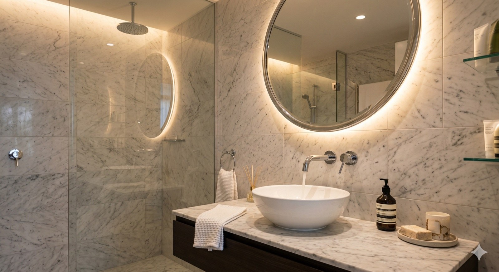 Смеситель для ванной в современном интерьере