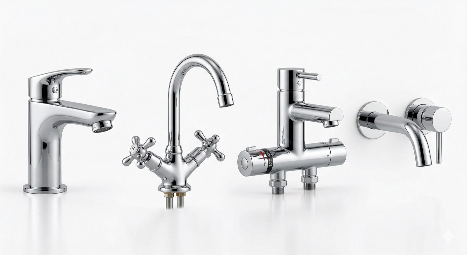 Типы смесителей для ванной комнаты