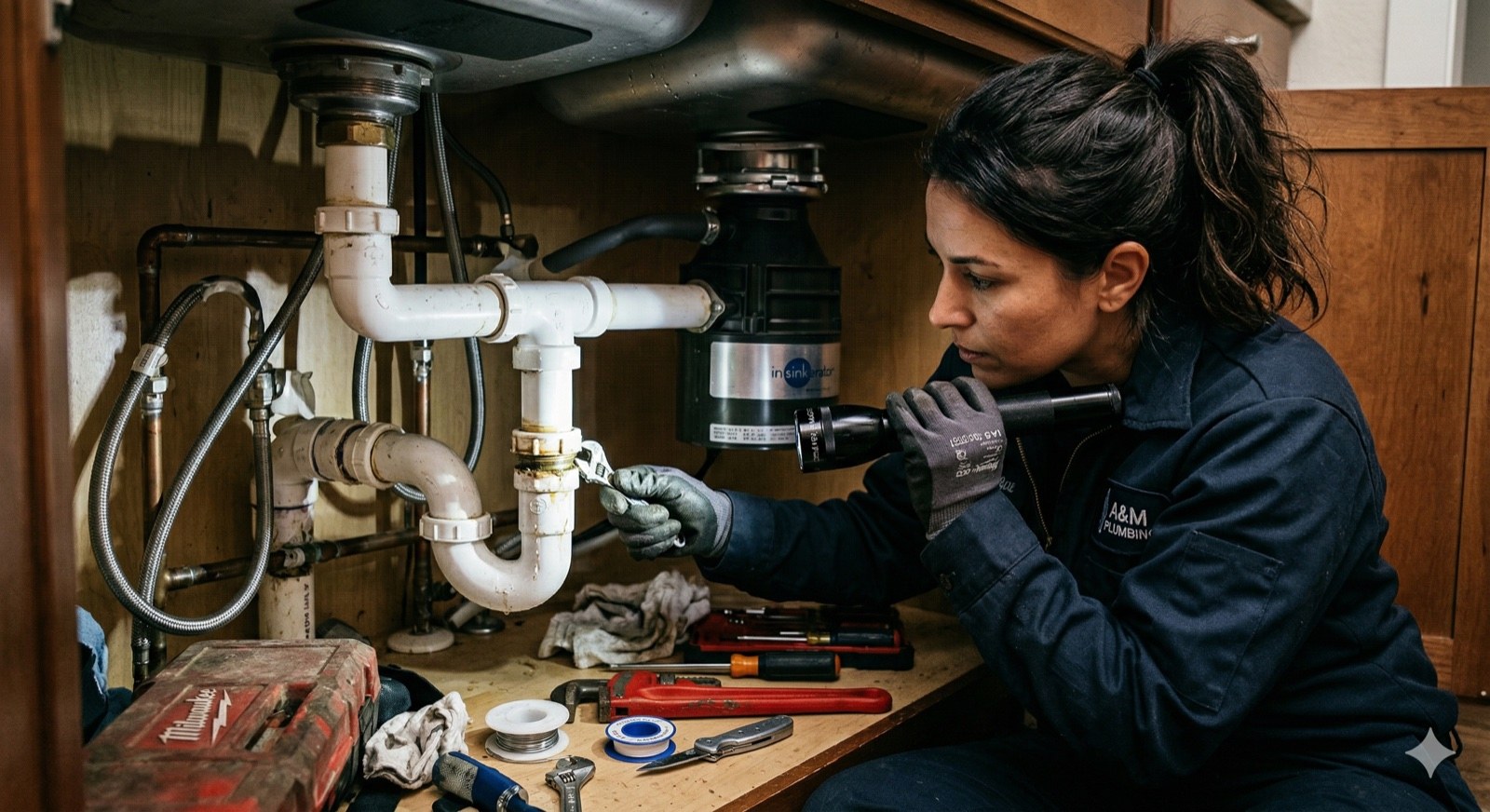 Проверка соединений под мойкой — профилактика протечек